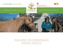 Tablet Screenshot of crossroadsanimalrescue.org